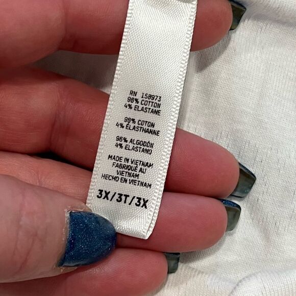 NWT Skims Pointelle Logo Cami Cropped Top Ruffle Hem Pullover Stretch Marble 3X - Picture 3 of 4